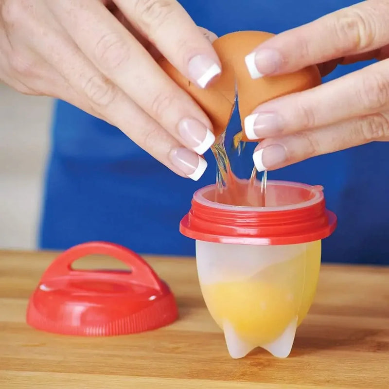 Cooker Hard Boiled Egg Without The Shell Silicone Boiled Steamer Egg Poacher Cooker Silicone Nonstick Boiler Cooker