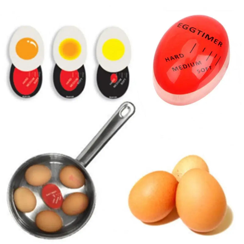 Egg Thermometer Food Grade Silicone Boiled-egg Reminder Soft Hard Boiled Egg Timer   Egg Boiler Timer  Home Use