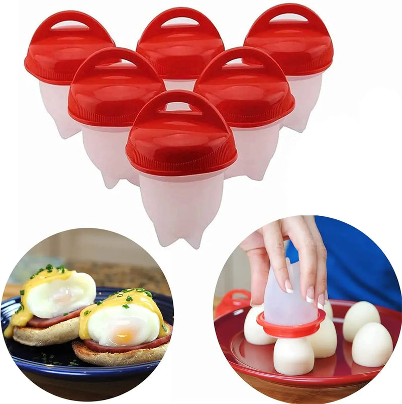 Cooker Hard Boiled Egg Without The Shell Silicone Boiled Steamer Egg Poacher Cooker Silicone Nonstick Boiler Cooker