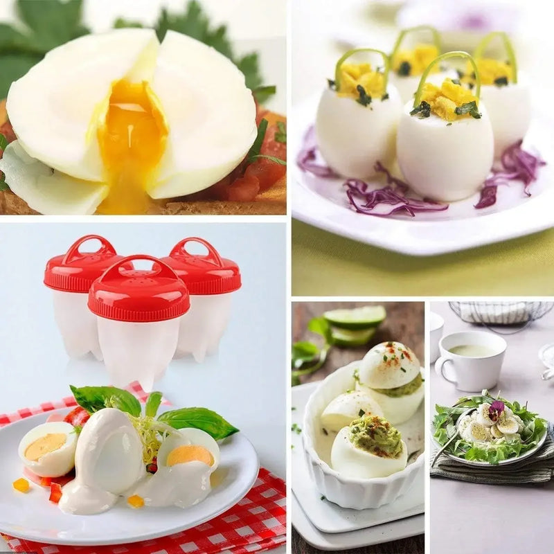 Cooker Hard Boiled Egg Without The Shell Silicone Boiled Steamer Egg Poacher Cooker Silicone Nonstick Boiler Cooker